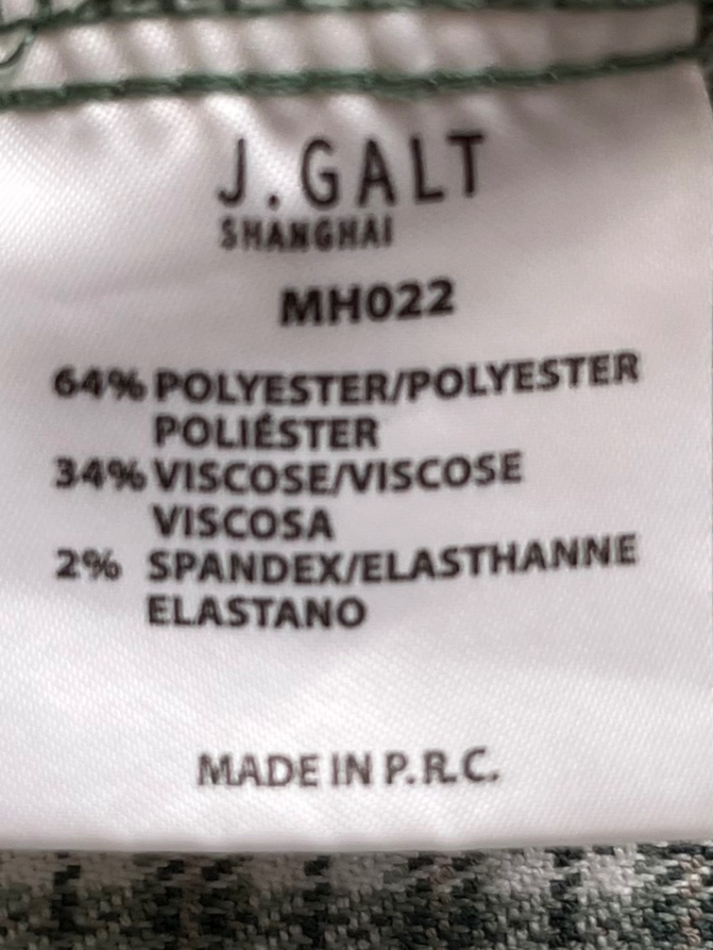 John Galt Brandy Melville Green Checked A-Line Mini Skirt Size XS (est) - Picture 7 of 9